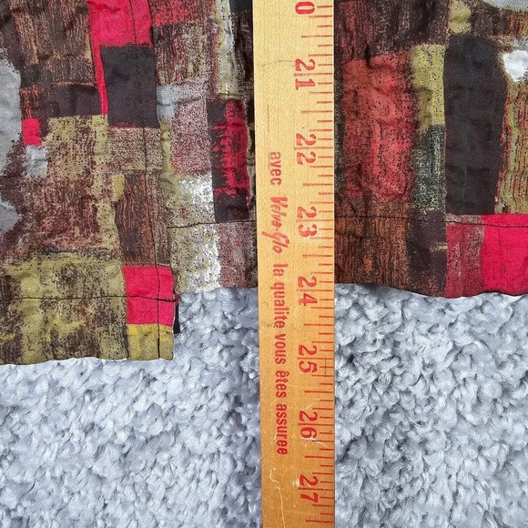 Habitat Top Womens XXL Pullover 3/4 Sleeve Pucker‎ Weave Abstract Artsy Shirt - Picture 12 of 14